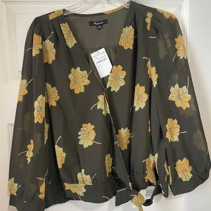 Madewell floral blouse